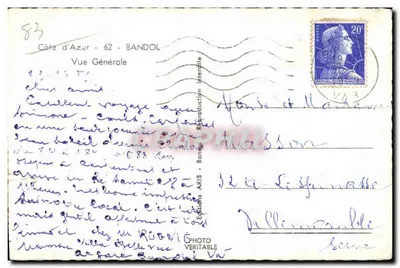 Ogólny widok — Côte d'Azur — Bandol — Wydawnictwo ARIS — Rewers