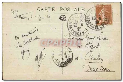 Vaison-la-Romaine — Ruiny domu rzymskiego — Wydawca nieznany, nr 27 — Rewers