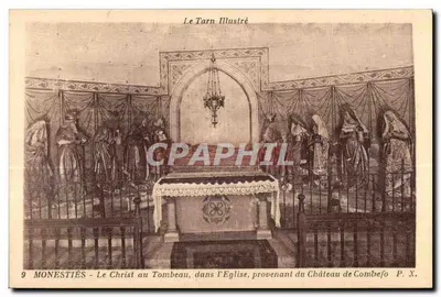 Monestiès - O Cristo no Túmulo, dentro da Igreja, proveniente do Castelo de Combebo - Le Tarn Illustré