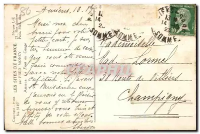 El Puerto del Cauge en Amiens — por Fred Mooney — editor Les Sites de France, n° 5110 — Reverso