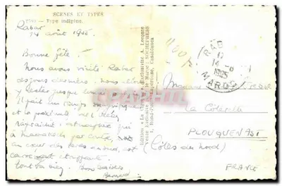 Rabat — Tipo Indigeno — La Cigogne — Verso