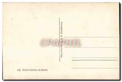 Piccoli lavori al Gourbi — Editore A.P. Strasburgo, n° 1323 — Verso
