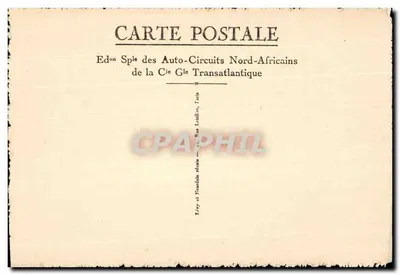 Oudjda (Marrocos) — A porta das cabeças — Edição Especial dos Auto-Circuits Norte-Africanos da Cie Générale Transatlantique — Verso