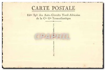 Meknès — A grande Fontaine, praça El Kédime — Edição Especial dos Auto-Circuits do Norte da África — Verso