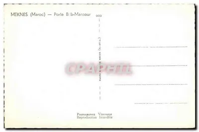 Meknès (Maroc) — Porte Bib-Mansour — Fotografia S. ET. L. — Rewers