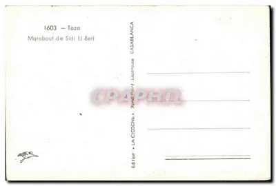 Ruínas de antigos edifícios em Taza — Marabout de Sidi El Beri — Edição Casablanca — Verso