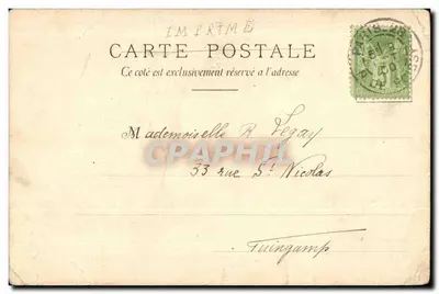 Bilhete postal antigo Marrocos Exposição Universal de Paris Colônia de Madagascar Música da Rainha Ranavalo — Verso