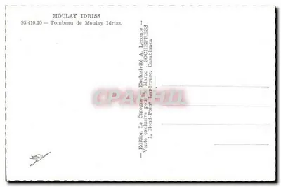 Tumba de Moulay Idriss — Casablanca — Edición La Cigogne — Reverso
