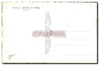 Cavaleiros marroquinos — parada sob a bandeira marroquina — editor André Leconte, n° 95.002.06 — Verso