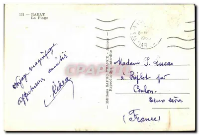Rabat — Plaża — Wydawnictwo SAPPHO-FRANCE, nr 131 — Rewers