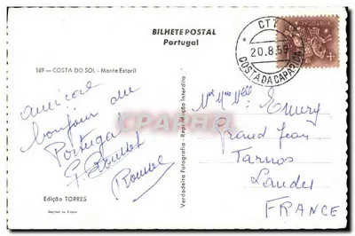 Costa do Sol - Monte Estoril — Edição TORRES, n° 169 — Verso