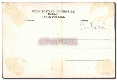 Młoda kobieta w tradycyjnym stroju — Madeira — Union Postale Universelle — Rewers