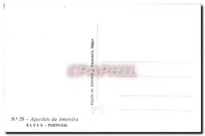 Aquaduto da Amoreira — Elvas — Wydawnictwo Librairie i Papeterie Régio — Rewers