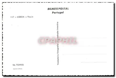 Plac Rossio — Lizbona — Wyd. TORRES nr 117 — Rewers