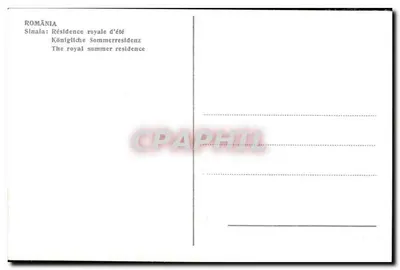Castillo de Sinaia — residencia real de verano — editor no visible — Reverso