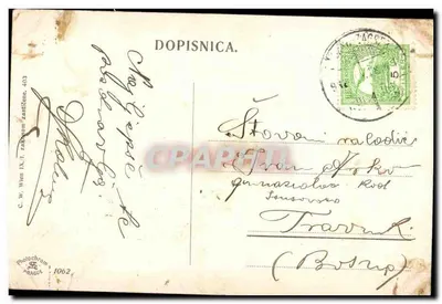 Zagrzeb — La Poste — Glavna pošta — Éditeur Photachrom, Praga, n° 1062 — Rewers