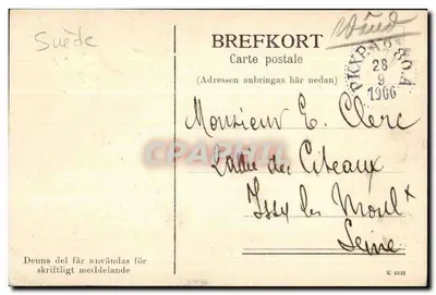Vattentornet, Borås — torre de pedra datada de 1900 — editor Brefkort — Verso