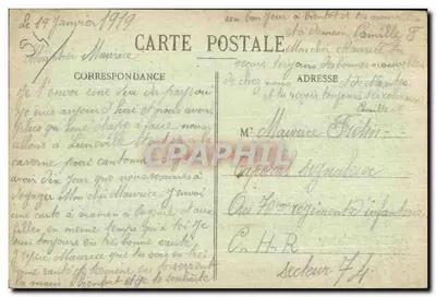 Vallois gebombardeerd — Binnenkant — E. Bastion, uitgever, Lunville — Achterkant