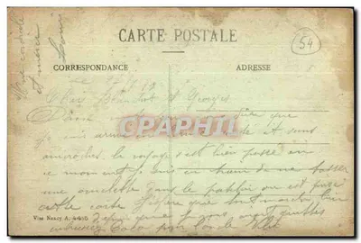 PONT-À-MOULSON — Dommages causés par les bombardements — wydawca Robin, Pont-à-Mousson — Rewers