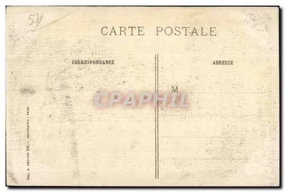 Kerk van Magnières na het passage van de Duitsers — 1914-1915 — J. Courcier, Parijs — Achterkant