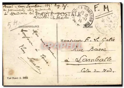 Bombarde ment del PONTE-À-MOSSON — Guerre 1914-1915 — Reboulet, libraio-editore — Verso