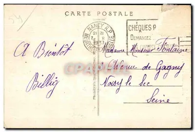 Mirecourt — Pamiątka Poświęcona Zmarłym w Wielkiej Wojnie (1914-1918) — D.D. — Rewers