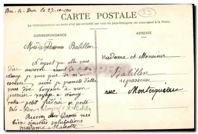 BAR-le-DUC - Prefektura - Frontowa część na placu Reggio - E. C. — Rewers