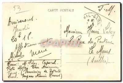 Kościół w Avesnières — Dolina — Foto A. Maupuit, wydawnictwo Laval — Rewers