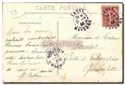 Panorama LAVAL (Mayenne) — Cliché Hamel-Jallier & Cie — Rewers
