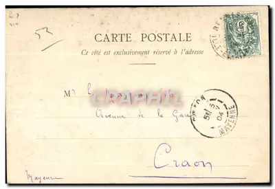 Laval — Stary zamek Trémoille — Hamel-Jallier i Cie — Rewers