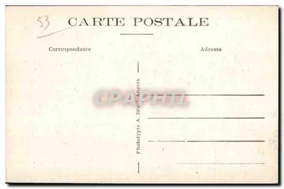 Laval (Mayenne) — Bazylika NMP Avesnières i przepływ na rzece Mayenne — Fototypia A. Bruel Angers — Rewers