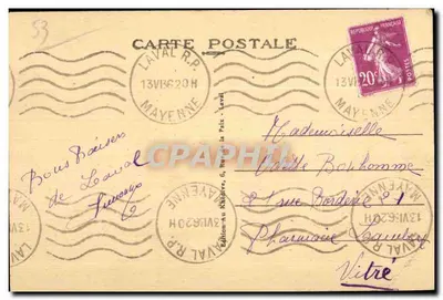 Laval (Mayenne) - Portal Beusheresse — wydawnictwo Au Khédive, nr 9 — Rewers
