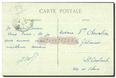 Entrammes (Mayenne) — Vista geral — Lado Norte — Mosteiro de Port-du-Salut — Cliché Hamel Jallier — Verso