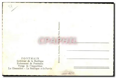 Pontmain — Evento da Aparição — Edição L. Guidecoq — Verso