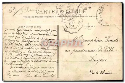 Pontmain (Mayenne) — Widok Bazyliki z linii tramwajowej — HAMEL-JACQUER & Cie, Laval — Rewers