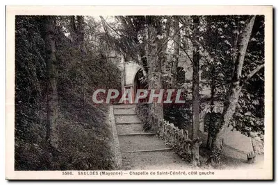 Saulges (Mayenne) — Capela de Saint-Cénéré, lado esquerdo — A. Dolbeau, Le Mans
