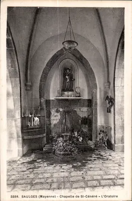 Saulges (Mayenne) — Capela de São Cenério — O Oratório