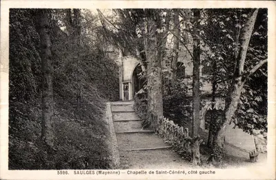 Saulges (Mayenne) — Capela de Saint-Cénéré, lado esquerdo — A. Dolbeau, Le Mans