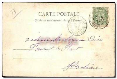 Jaskinia Margot w Saulges (Mayenne) — J. Malicot, fot. Sable-sur-Sarthe — datowana 13 września 1902 — Rewers