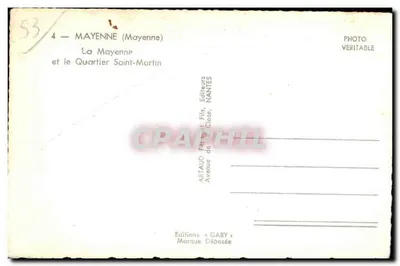 Mayenne — Rzeka Mayenne i dzielnica Saint-Martin — Wydawnictwo Gaby — Rewers