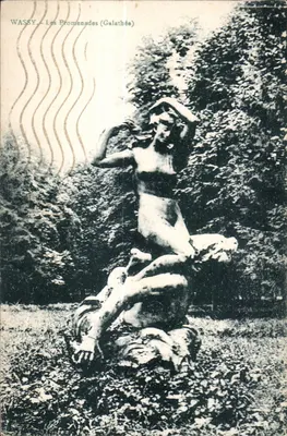 Wassay - As Promenades (Galathée) — estátua de Galathée sobre um leão, editor não identificado
