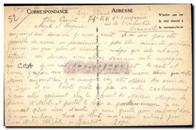 Chaumont — A Gruta — LL. — n° 101 — Verso