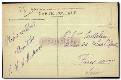 Bourbonne-les-Bains — Monumento aos Mortos (1914-1918) no Parque do Castelo — editor L. Lauxerois — Verso