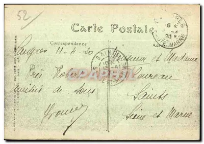 Langres — Widok na Faubourg de la Collinière, les Fourches — IND. Phot. — Rewers