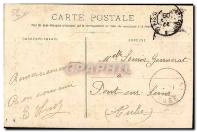 Langres - Estátua de Auguste Laurent — C. Marlin, Langres — Verso