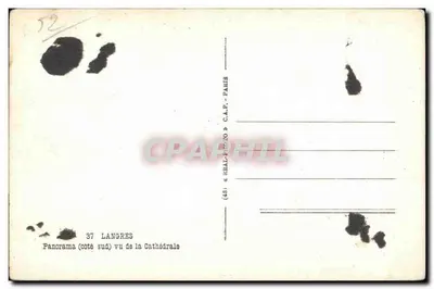 Langres - 17e Marne — Panorama (strona południowa) widziana z Katedry — Rewers