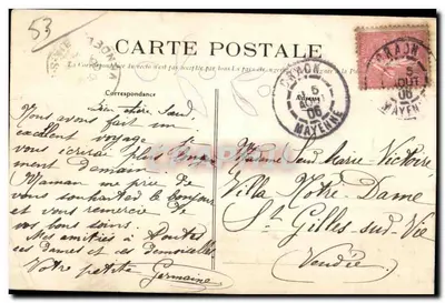 Craon (Mayenne) — A Igreja de São Nicolau — A. Collet, editor, Angers — Verso
