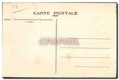 Craon - Mosteiro das Beneditinas do Santo Sacramento — O Jardim — Verso