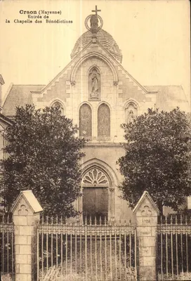 Craon (Mayenne) — Entrada da Capela das Beneditinas — Impressora A. Thumat & H. B. Thumat, Toulouse