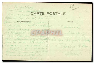 Wargemoulin (Marne) — Vista geral durante a Grande Guerra 1914-16 — Phot-Express, Paris 975 — Verso